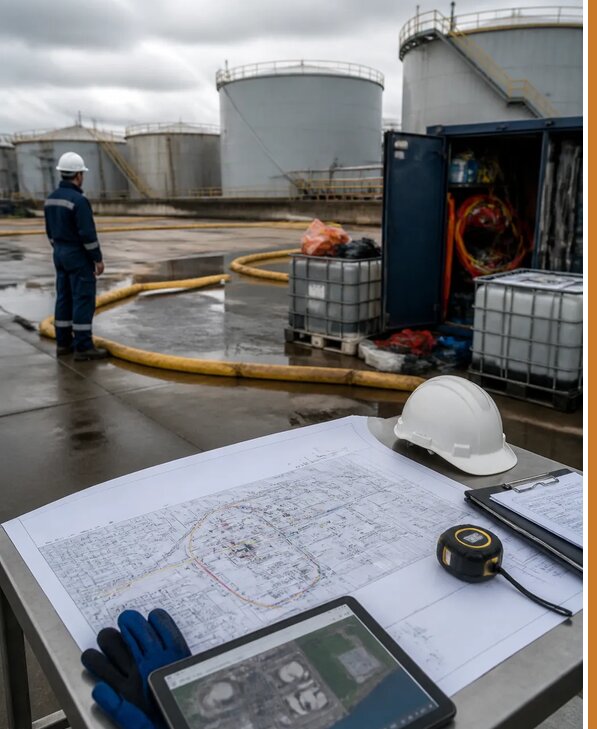 Разработка плана ликвидации разливов нефти в Полысаеве